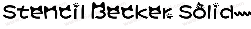 Stencil Becker Solid英文字体字体转换